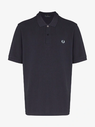 Shop Fred Perry Embroidered Logo Polo Shirt In Blue