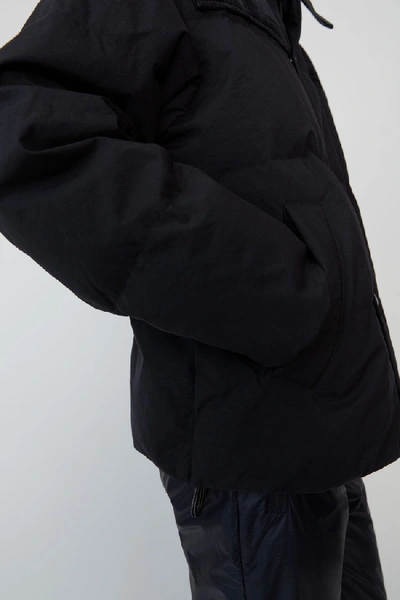 Shop Acne Studios Hooded Down Jacket Black