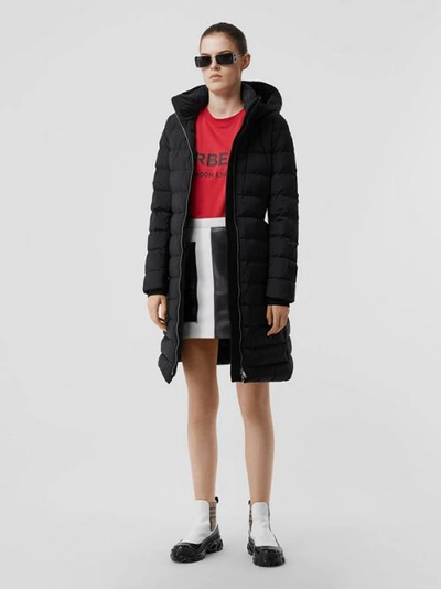 Shop Burberry Hooded Puffer Coat In Black