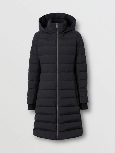 Shop Burberry Hooded Puffer Coat In Black