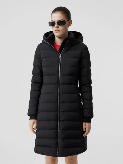 Shop Burberry Hooded Puffer Coat In Black