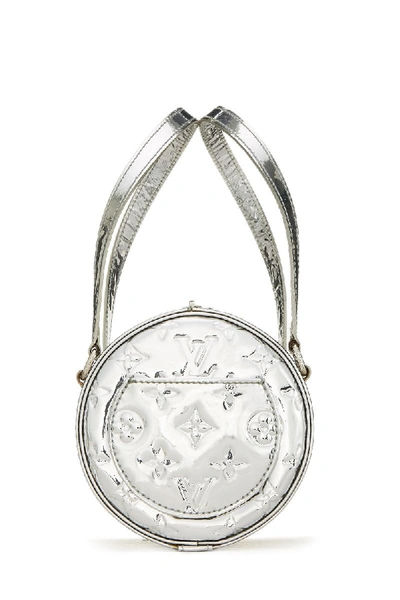 Authentic Limited Edition Louis Vuitton Silver Mirror Papillon 26 Handbag