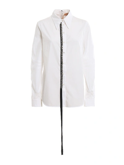 Shop N°21 Crystal Embellished White Shirt