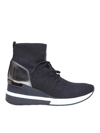 Shop Michael Kors Skyler Sock Sneakers In Black