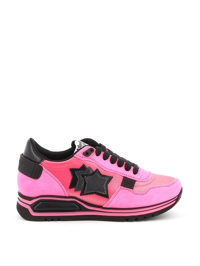 Shop Atlantic Stars Shaka Neon Pink Sneakers In Fuchsia