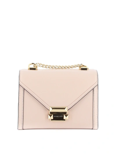 Shop Michael Kors Whitney S Pink Leather Cross Body Bag