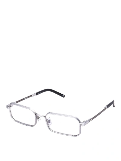 Shop Hublot Silver-tone Titanium Rectangular Eyeglasses