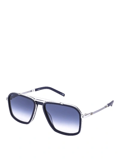Shop Hublot Blue Titanium Sunglasses
