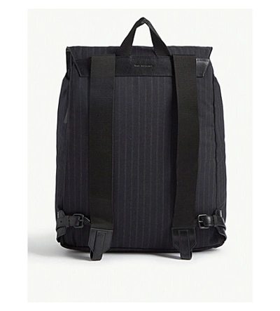 Shop Dries Van Noten Pinstripe Backpack In Navy