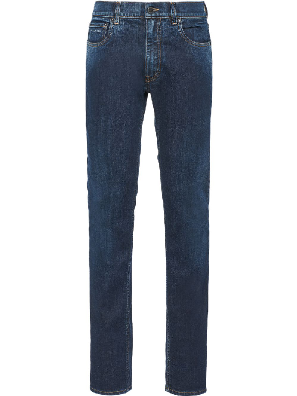 Prada Straight Leg Jeans In Blue | ModeSens