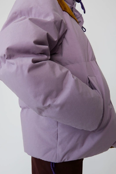 Shop Acne Studios Hooded Down Jacket Lavender Purple