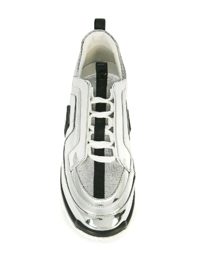 Shop Pierre Hardy Mirror Vibe Sneakers In Silver