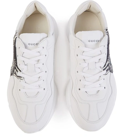 Shop Gucci Rhyton Sneakers In White