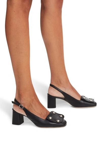 Shop Repetto Mina Sling Backs In Noir