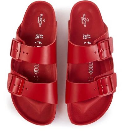 Shop Valentino Birkenstock X Vltn  Garavani Sandals In Red