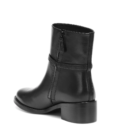 Shop Tory Burch Miller Leather Ankle Boots In Black