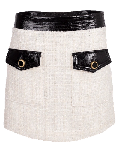 Shop Veronica Beard Lucy Mini Skirt In Ivory