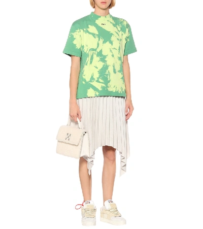 Shop Off-white Tie-dye Cotton T-shirt In Green