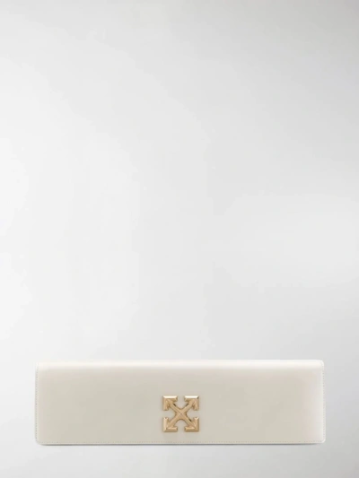 Shop Off-white Jitney 2.2 Clutch In Grey