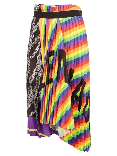 Shop Balenciaga Skirt In Rainbow/black