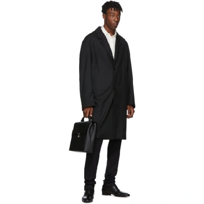 Shop Valextra Black Avietta Lock Briefcase In Nn Nero