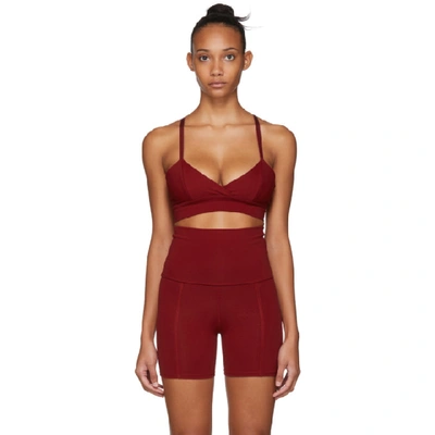 Shop Live The Process Red V Sports Bra