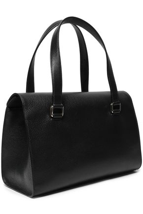 roberto cavalli pebble leather tote bag