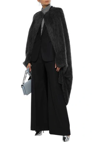 Shop Roland Mouret Woman Moreno Alpaca And Wool-blend Coat Gray