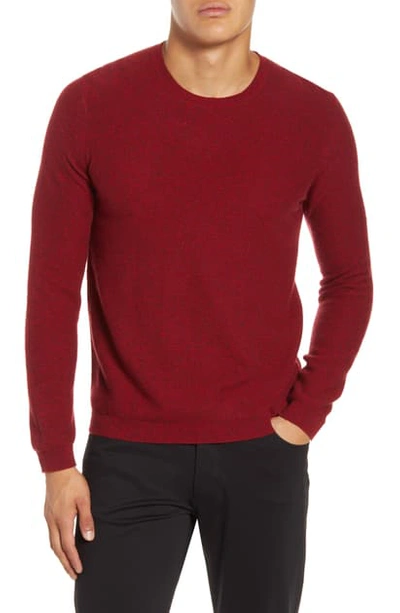 Shop Theory Medin Crewneck Cashmere Sweater In Crimson Mix