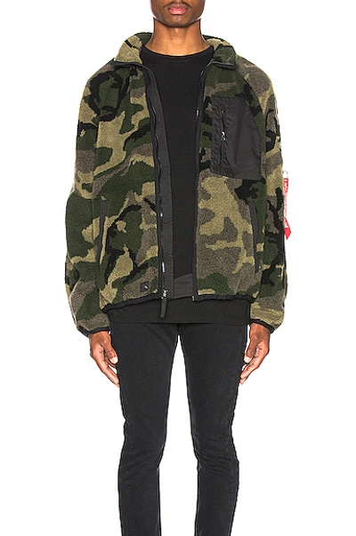 Shop Alpha Industries Ridge Utility Jacket In Dark Wood Camo