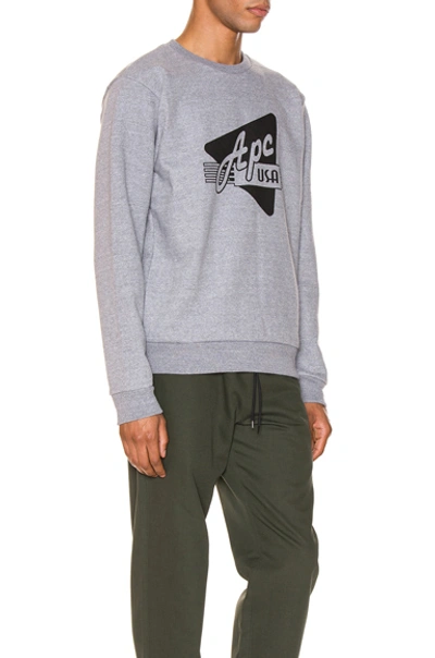 Shop Apc Logo Sweatshirt In Grey
