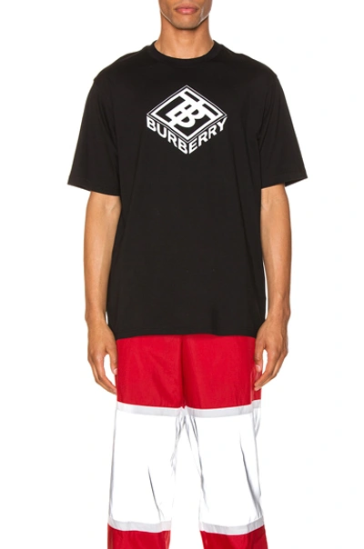 Shop Burberry Graphic Tee In Black