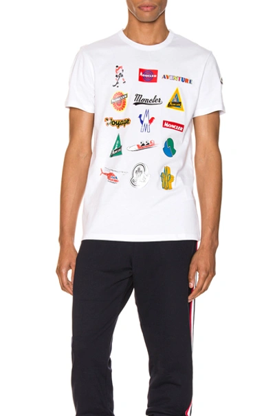 Shop Moncler Graphic Tee In White