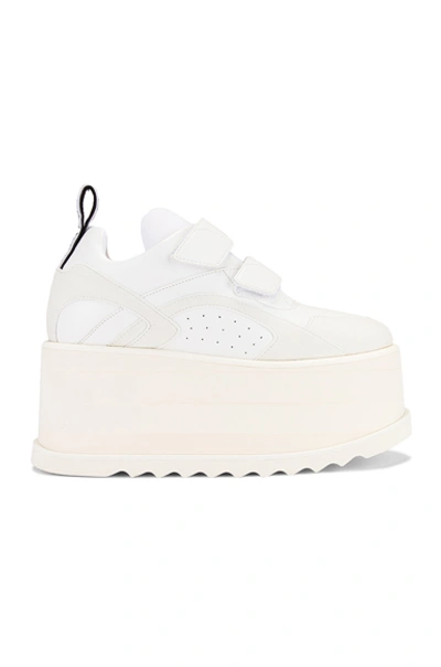 Shop Stella Mccartney Platform Velcro Sneaker In White