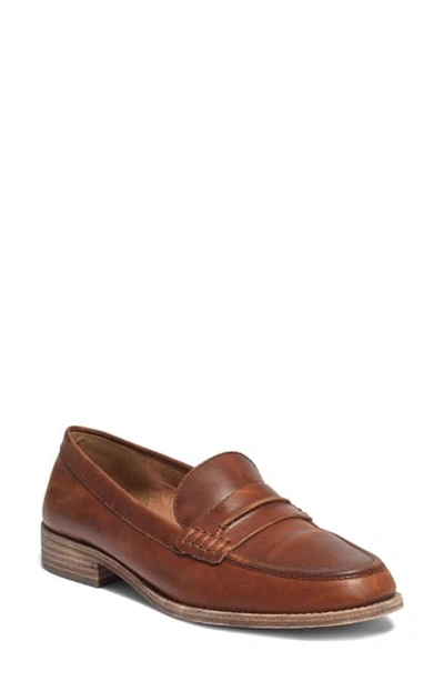 Shop Madewell The Elinor Loafer In Chestnut Leather