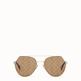 fendi eyeline gold sunglasses