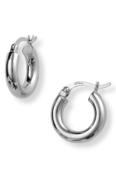 Shop Argento Vivo Chunky Hoop Earrings In Silver