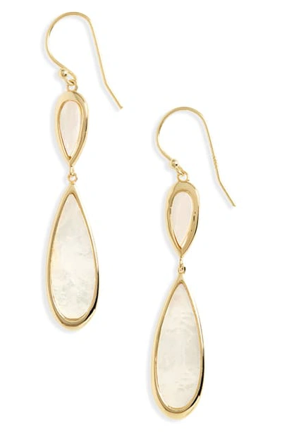 Shop Argento Vivo Mother-of-pearl Teardrop Earrings In Gold/ Mop