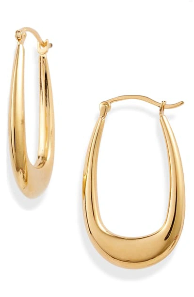 Shop Argento Vivo Chunky Oval Hoop Earrings In Gold