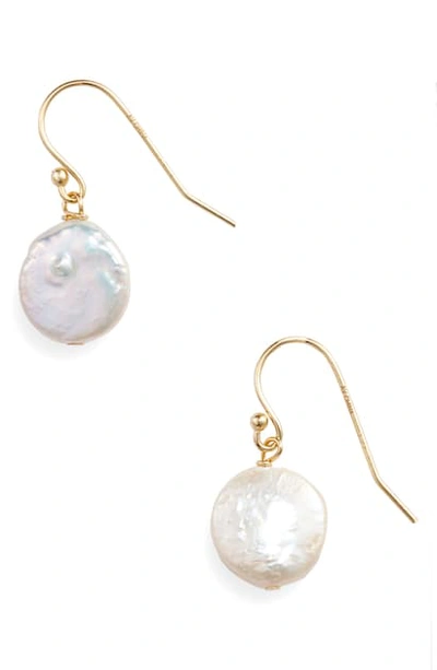 Shop Argento Vivo Baroque Pearl Drop Earrings In Gold