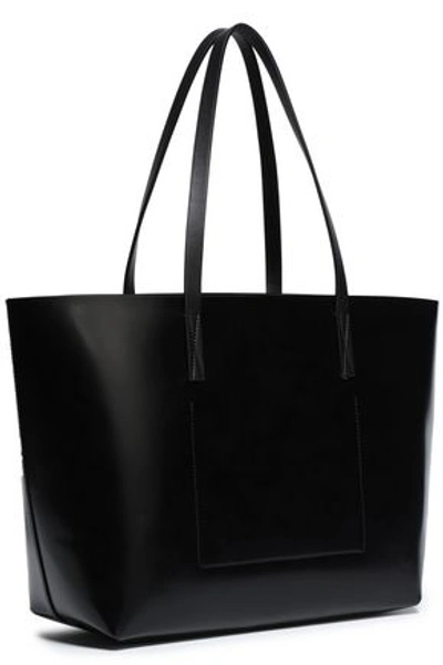 Shop Marni Faux Leather Tote In Black
