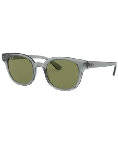 Shop Ray Ban Ray-ban Sunglasses, Rb4324 50 In Trasparent Grey/green