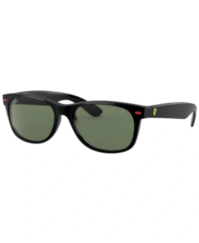 Shop Ray Ban Ray-ban Unisex Sunglasses, Rb2132m Scuderia Ferrari Collection 55 In Black/green