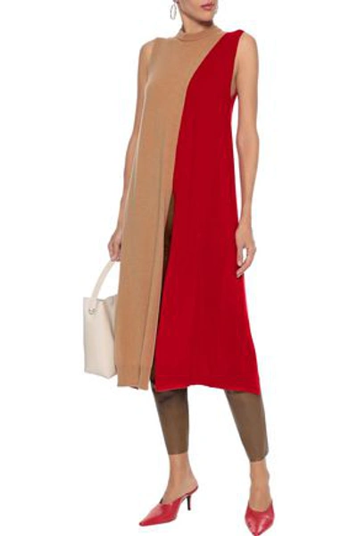 Shop Rosetta Getty Woman Split-back Cashmere Tunic Red