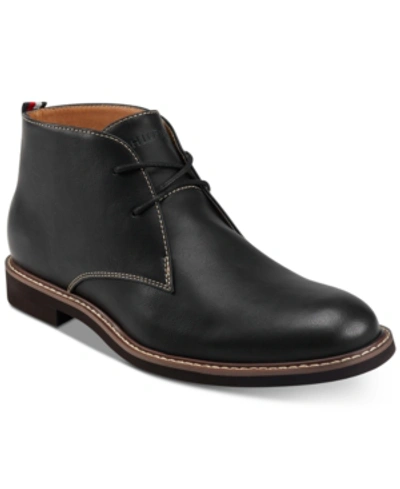 Shop Tommy Hilfiger Men's Gervis Chukka Boots Men's Shoes In Black