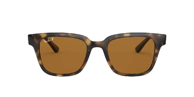 Ray Ban Ray-ban Unisex Polarized Square Sunglasses, 51mm In Brown