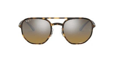 Ray Ban Rb4321ch Chromance Sunglasses Tortoise Frame Brown Lenses Polarized 53-21 In Brown Gradient Mirror