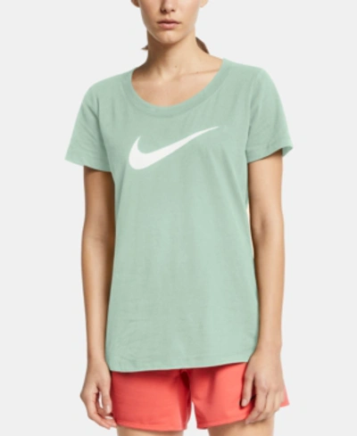 Shop Nike Dry Logo Training T-shirt In Carbon Heather/pink Rise