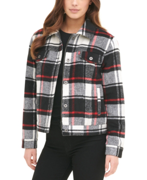 levis plaid trucker jacket