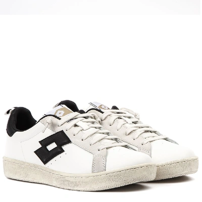 Shop Lotto Leggenda White Autograph Leather Sneaker In Neutrals